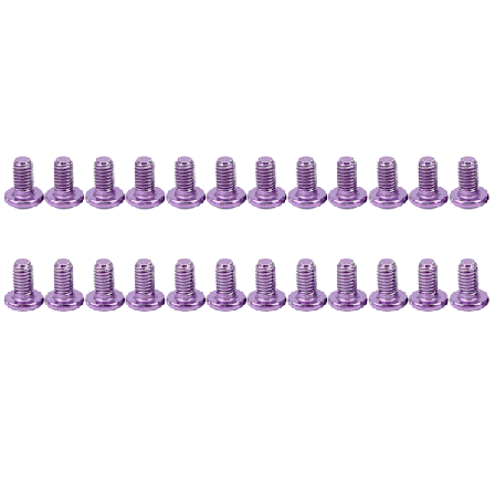 ZTTO 24ST Legert stål Sykkelbremserotorbolter Terrengsykkel M5x10mm Skive T25 Skrue Lilla