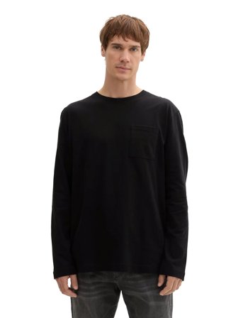 Tom Tailor Basic Longsleeve - Black - S