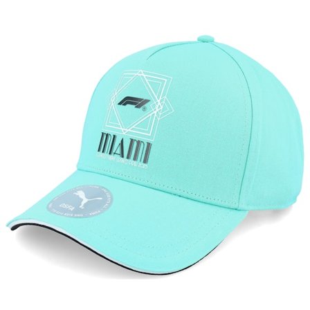 Puma - Motor Vert adjustable Casquette - F1 Logo 25 Race Special Miami Aquatic Teal A-Frame Adjustable @ Hatstore