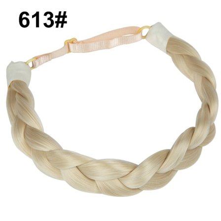 Syntetisk hårbånd 3-strengede fletninger hår 613 613
