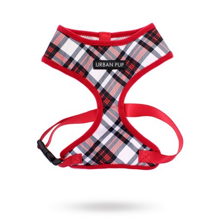 Urban Pup - Red & White Plaid - Hundsele- Julkläder till hund