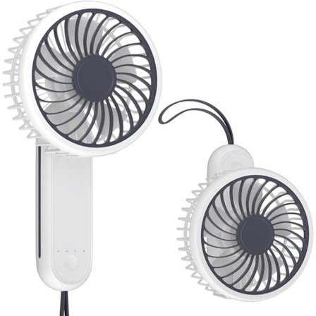 3-tums Mini USB Uppladdningsbar Portabel Handhållen Fläkt 3-Hastigheter Batteridriven Liten Vikbar Tyst Fickhand Personlig Kylfläkt f