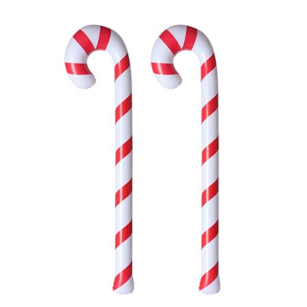 Christmas Candy Cane Santa Claus Walking Stick 120CM-RED