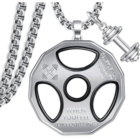 925 Sterling Sølv Linjemann/Sveiser/Gym/Rock Anheng Halskjede for Menn Kule Tilbehør for Menn Tro Anheng Halskjede