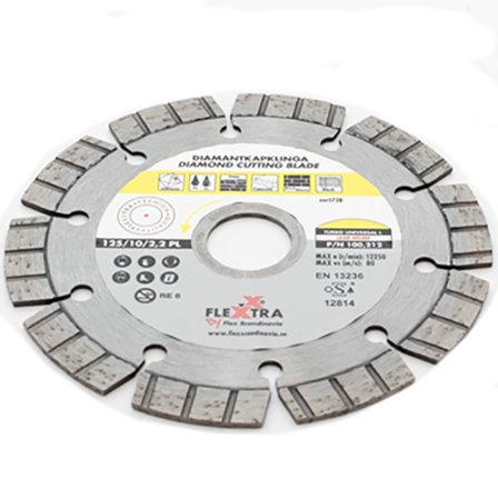 Flexxtra 100212 Diamantklinge 125 mm, Maskintilbehør & forbruk