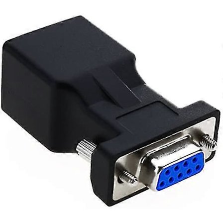 Rj45 - Rs232, Sarjaportti Db9 9-nastainen uros-naaras Rj45 Cat5e/6 Ethernet/lan-jatkoadapterinaarasliitin