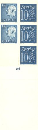 Sverige 1962 - AFA 496Dvo-430Dho + 496Cv-430Cah + bl.-430Cah - Frimærkehæft
