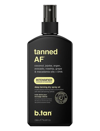 B.Tan Tanned Af Intensifier Deep Tanning Dry Spray Oil - Nude - 236 ml