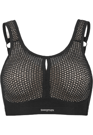 Swegmark Net Impact Force Sport-bh Träningskläder Dam Svart 90d