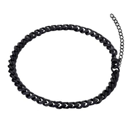 Justerbar Pansanlänk Kedjearmband Svart Kedja 5mm