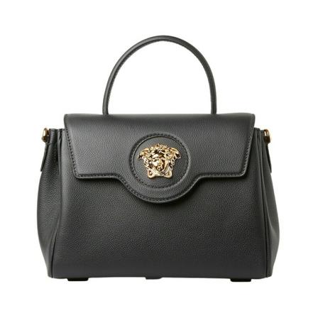 Versace, La Medusa Tote Bag Zwart, Dames, Maat:ONE Size,leer