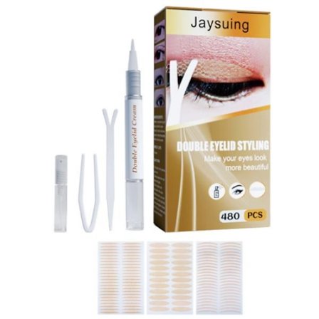 Ögonlockstejp - Osynliga dubbla klistermärken för 480 användningar Creme