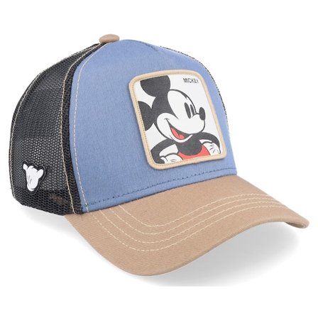 Capslab - Blauw trucker Cap - Disney Mickey Mouse Blue/Black/Brown Trucker @ Hatstore