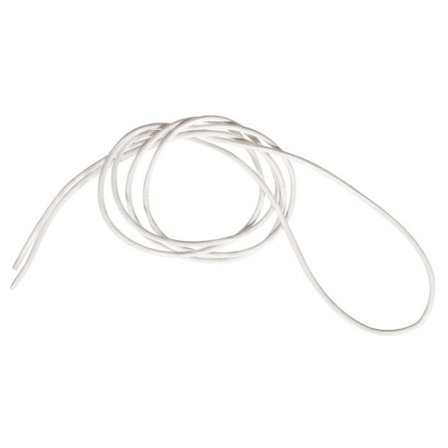 Runda remmar i nötläder, 2mm 100 cm, vit