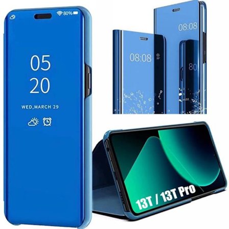 Coque - Xiaomi - 13T/13T Pro - Beskyttelse Clear View - Blå - Semi-hård