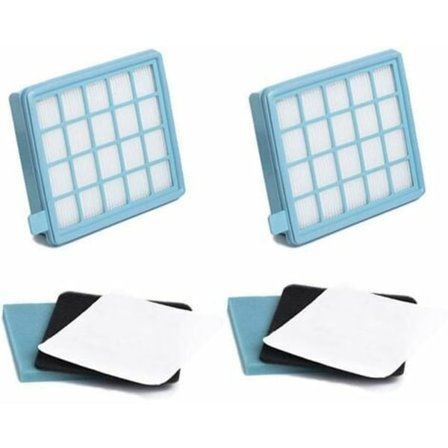 Sats med 2 filterkit till Philips PowerPro Active och PowerPro Compact dammsugare (alternativ till FC8058 01)