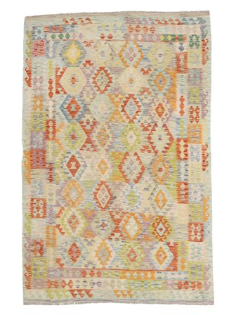Hand Woven Kilim Afghan Old Style Rug 199X289 Orange/Brown