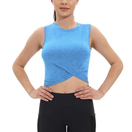 Enfärgade Linne För Kvinnor Ärmlösa Crop Tops