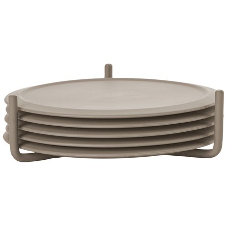 Zone Glassbrikker 6 stk med holder, taupe