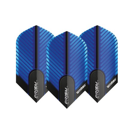 Winmau Flights Dart Flights Alpha Prism Slim Blue/Black 3 Sets (9) Translucent Design Professional Plastic