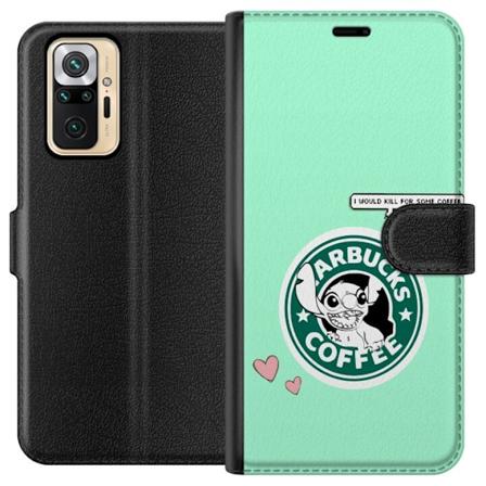 Xiaomi Redmi Note 10 Pro Plånboksfodral Stitch Kaffe