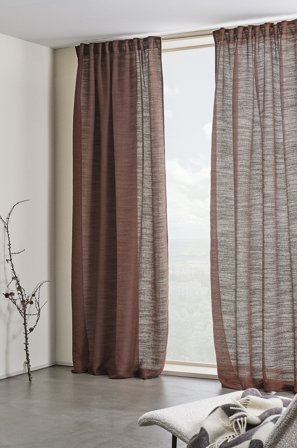 Jotex - Gardin Linmiks 2-pakke Sjokoladebrun - TESS - Kjøp Multifunksjonsgardiner hos Jotex