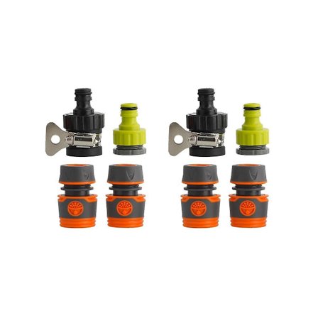 2 sett slitesterk universell vannkranadapter plast slangekobling slange vanning hage passer til 1"