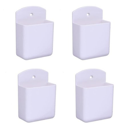 4-pack vita fjärrkontrollhållare, fjärrkontrollhållare väggfäste mediaförvaring