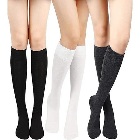 Puuvillaiset polvisukat, rennot, yksiväriset, neulotut sukat, saappaat, Heilwiy-naisille, musta lahja