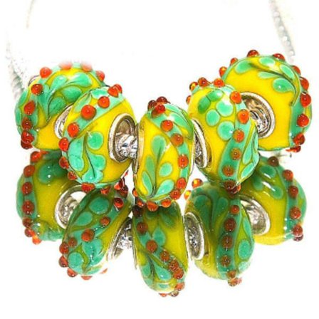 Murano Glas Europeiska Berlock Armband 3st