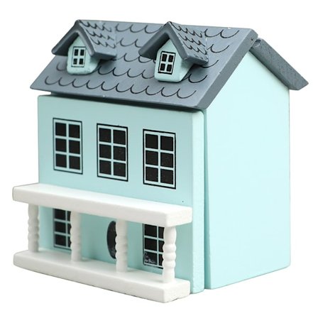 Liten husmodell Liten hus Liten stuga Putz hus Jul stockhusmodell Träkit Prydnader Hantverk DIY Liten sats