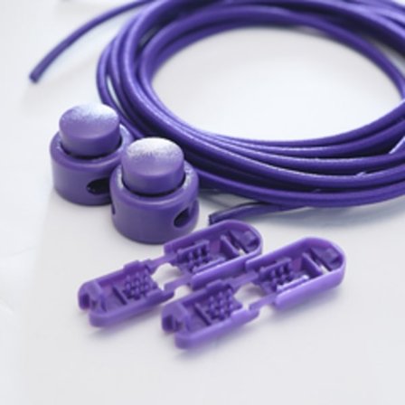 Elastiske skolisser 1 par for voksne/barn, trenger ikke å knyte elastiske låseskolisser (lilla)