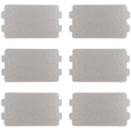 6 kpl Mica-levy Mikroaaltouunin aaltojohdinsuoja Mica-levyt 6,4×11,7 cm Mikroaaltouunin Mica-levyarkin korvauskorjaustarvikkeet