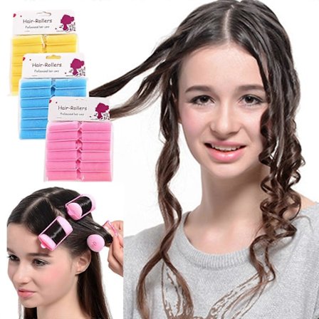 Beauty Secrets Självhäftande Hårrulle Set, Hårrulle Set, Locktänger, Hårrullar För Långt Hår, Medel Långt Och Kort Hår, Salongslocktång