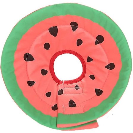 Kattkon Efter Operation, Hundåterhämtningskrage, Justerbar Katt- och Hundkon Efter Operation, Söt Vattenmelon-Cartoon Mjuk Halskrage För Hund Anti-