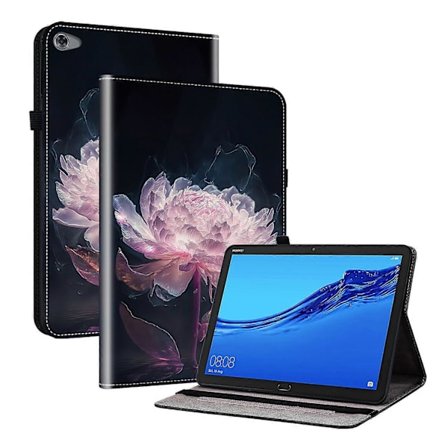 Kristalltextur Målat Läder Smart Fodral för Huawei MediaPad M5 Lite 10/C5 10.1