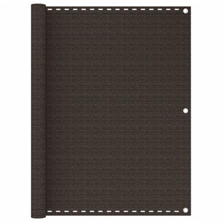 Vidaxl Balkongskärm Brun 120x500 Cm Hdpe Brun