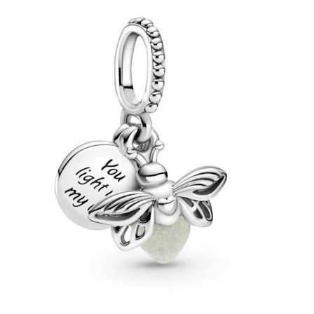 Charm Pandora - Firefly - Silver 925 - Luminous in the dark - Glaspendel - Kvinna