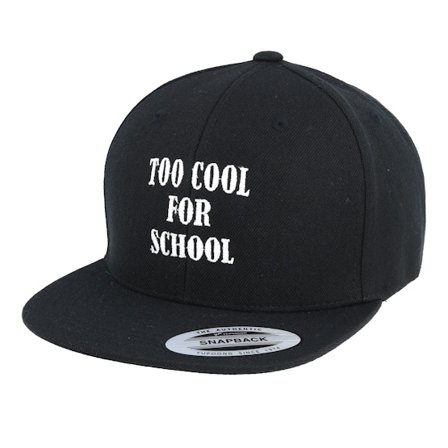 Kiddo Cap - Svart Caps - Kids Too Cool For School Black Snapback @ Hatstore