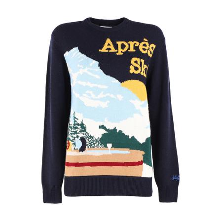 Saint Barth, Round-neck Knitwear Blauw, Heren, Maat:L
