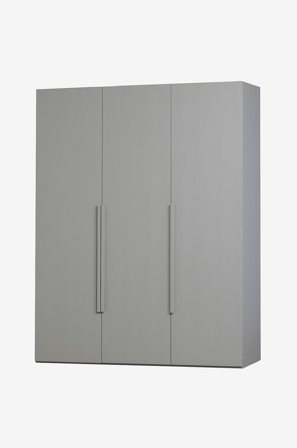 WOOOD - Vaatekaappi Rens, 3 ovea - Harmaa - Vaatekaapit - - Homeroom