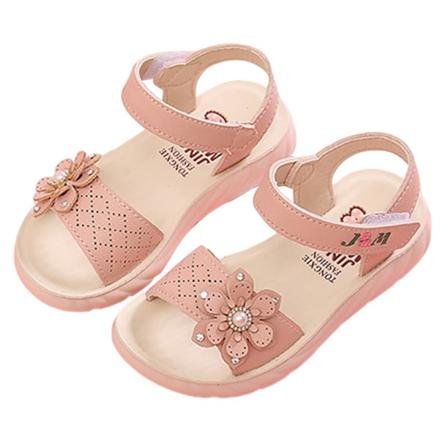 Flickor Med Öppen Tå Platta Sandaler Ankelband Klänning Sandal