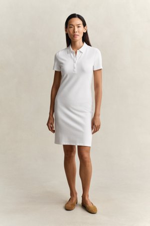 GANT Damen Piqué Polokleid (XXL) Weiß