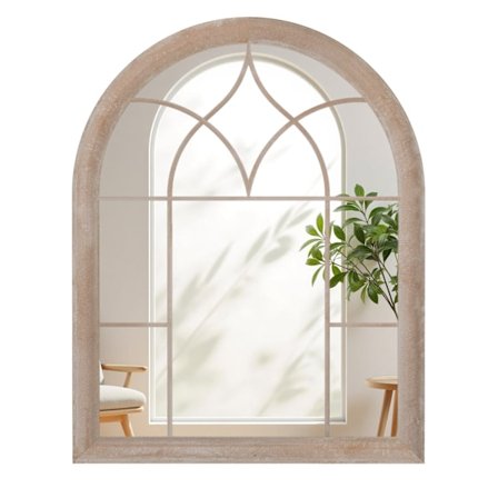 Vægspejl med buet metalramme, 69 x 88,5 cm