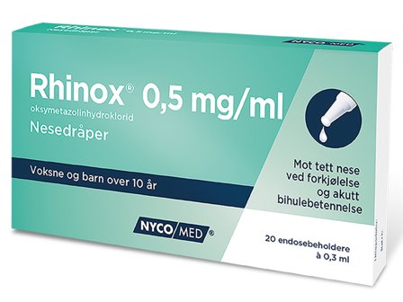 Rhinox Nesedråper 0,5mg/ml, 20 x 0.3 ml