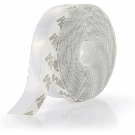 16 Fod Silikonetætningstrimmel, (Transparent, 45MM) Dørtætningsliste