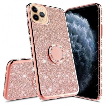 iPhone 13 Pro Max stødabsorberende cover med Ring Holder Strass