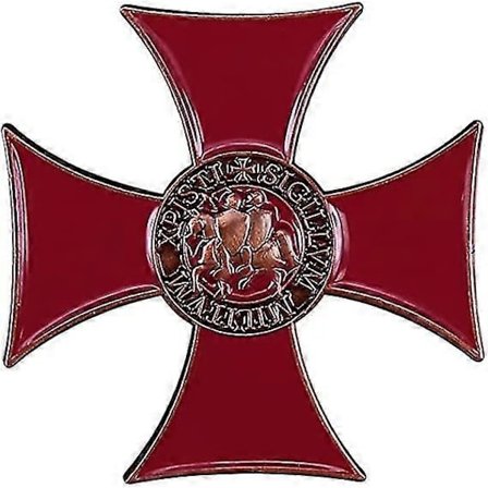 Sigillum Militum Röda Korset Märke Tempelriddare Korsfarare Salomos Tempel Slagstift
