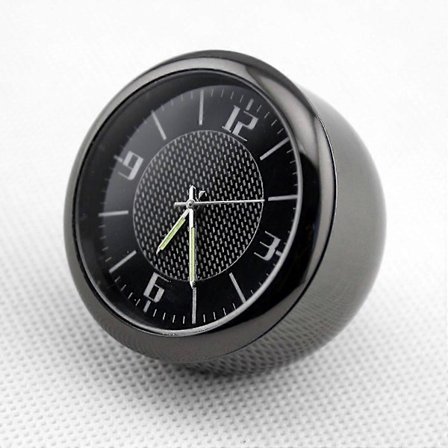 Bil Quartz Ur, Universal Mini Digitalt Quartz Lys Ur Til Luftkonditioneringsventilation, Bilinteriør Ornamenter 1 stk. sort