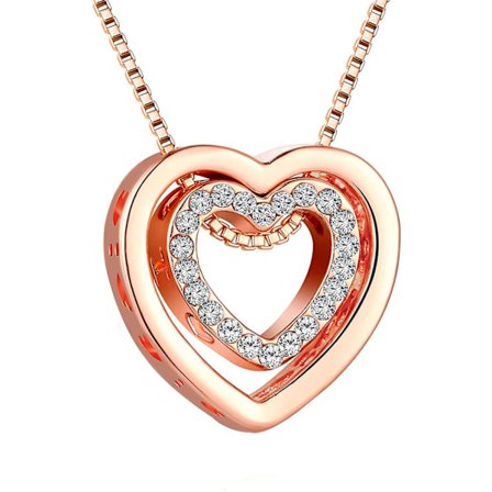 Halsband med berlock för kvinnor, Lmell, silver, I You smycken